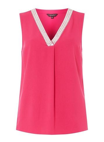 Dorothy Perkins Pink Diamond V-neck Shell Top