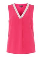 Dorothy Perkins Pink Diamond V-neck Shell Top