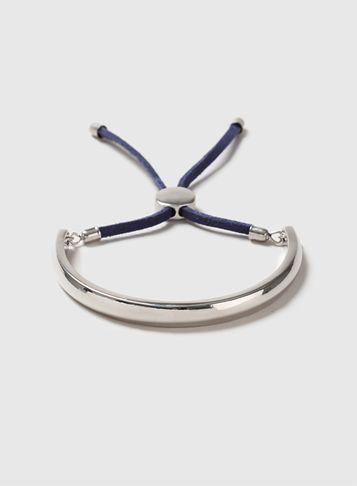 Dorothy Perkins Navy And Silver Bar Bracelet
