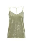Dorothy Perkins Petite Lime Sequin Camisole Top