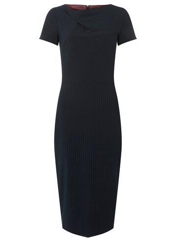 Dorothy Perkins *tall Navy Pinstriped Bodycon Dress