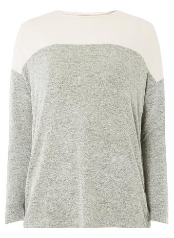 Dorothy Perkins Grey Pink Colour Block Top