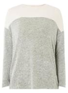 Dorothy Perkins Grey Pink Colour Block Top