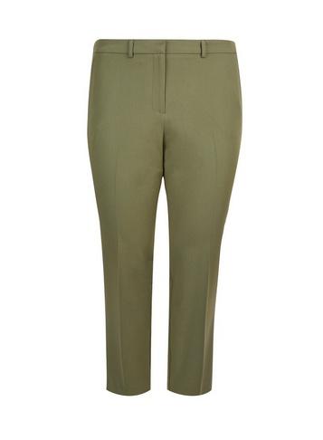Dorothy Perkins *dp Curve Khaki Elastane Ankle Grazer Trousers
