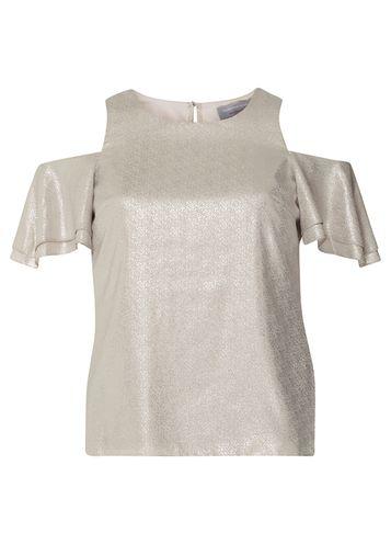 Dorothy Perkins Petite Shimmer Ruffle Top