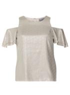 Dorothy Perkins Petite Shimmer Ruffle Top