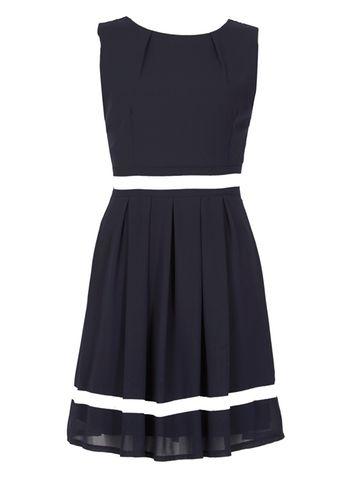 Dorothy Perkins *izabel London Navy Ribbon Trim Dress