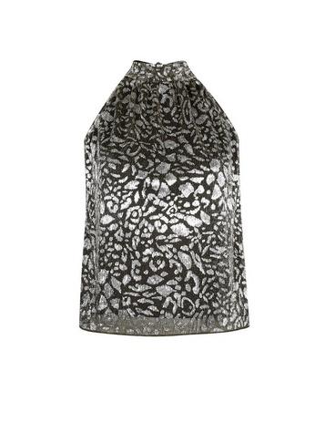 Dorothy Perkins Petite Multi Coloured Leopard Print Halter Neck Top