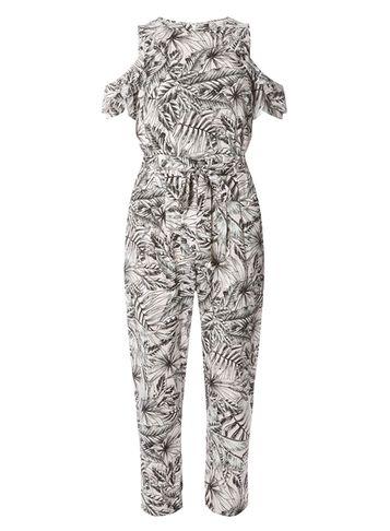 Dorothy Perkins Petite Pink Palm Print Jumpsuit