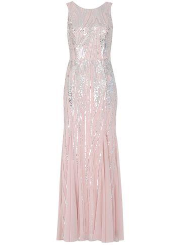 Dorothy Perkins *quiz Pink Sequin Fishtail Maxi Dress