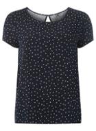Dorothy Perkins *only Navy Star Print Top