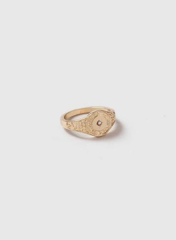 Dorothy Perkins Gold Look Textured Signet Ring