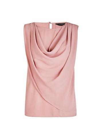 Dorothy Perkins Blush Sleeveless Cowl Neck Top