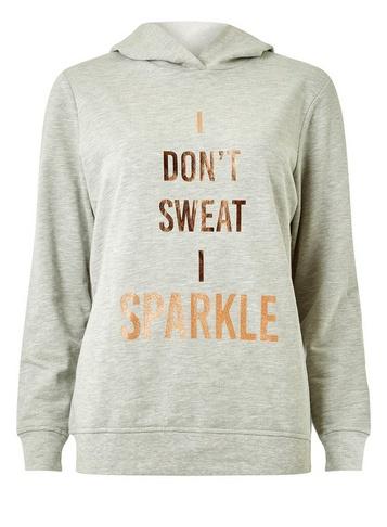 Dorothy Perkins Grey Sparkle Motif Hoodie