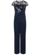 Dorothy Perkins Navy Sequin Top Jumpsuit