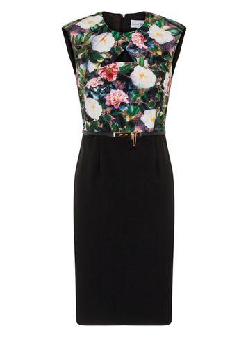 Dorothy Perkins *paper Dolls Rose And Leaf Print Dress