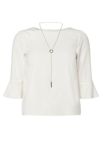 Dorothy Perkins Petite White Necklace Top