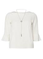 Dorothy Perkins Petite White Necklace Top