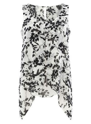 Dorothy Perkins *roman Originals Ivory Asymmetric Hem Top
