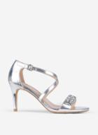 Dorothy Perkins Silver 'bing' Embellished Heeled Sandals