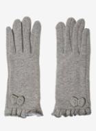 Dorothy Perkins Grey 2 Pack Jersey Bow Gloves