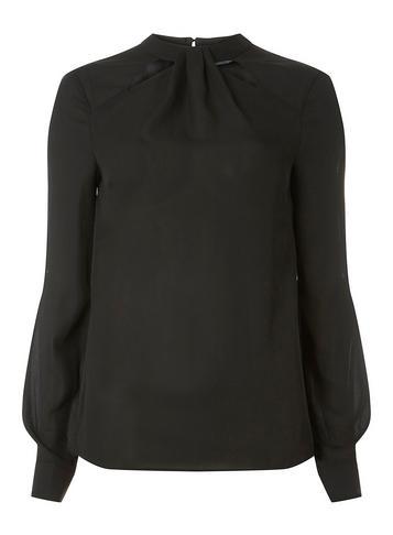 Dorothy Perkins *tall Black 'emily' Long Sleeve Top