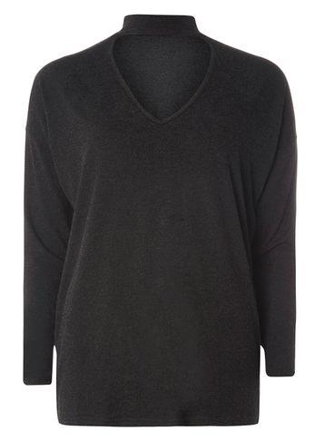 Dorothy Perkins Charcoal Soft Touch Choker Top