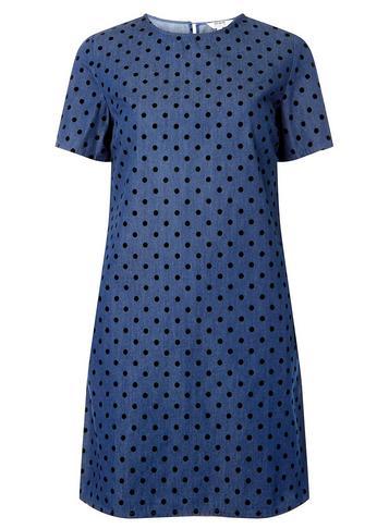 Dorothy Perkins Indigo Spot Print Shift Dress