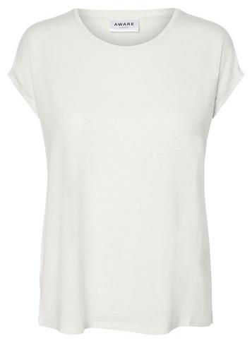 *vero Moda White Short Sleeve Plain Top