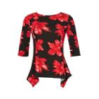 Dorothy Perkins *izabel London Multi Red Floral Top