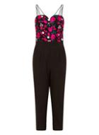 Dorothy Perkins *girls On Film Pink Embroidered Jumpsuit