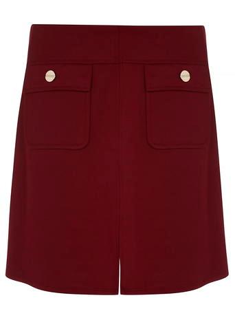 Dorothy Perkins Petite Wine A-line Skirt