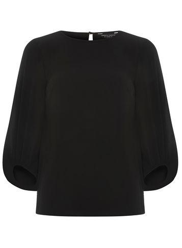 Dorothy Perkins Black Bubble Cuff Top