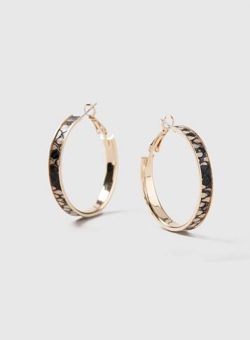 Dorothy Perkins Snake Print Hoop Earrings