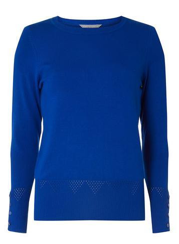 Dorothy Perkins Petite Cobalt Detail Cuff Jumper