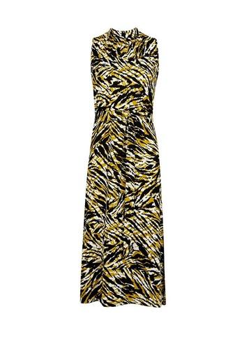 Dorothy Perkins Yellow Tiger Print Midi Dress