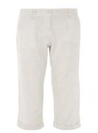 Dorothy Perkins Stone Stripe Linen Cropped Trousers