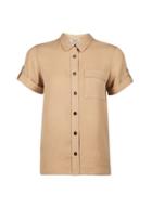 Dorothy Perkins Petite Camel Utility Shirt