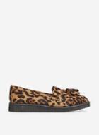 Dorothy Perkins Brown Leopard Print Lorenza Loafers