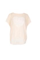 Dorothy Perkins *voulez Vous Pink Heart Oversized Top