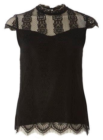 Dorothy Perkins Black Lace Victoriana Top