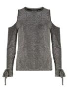 Dorothy Perkins Silver Cold Shoulder Top