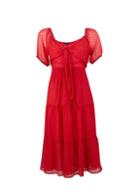 Dorothy Perkins *red Spot Print Midi Skater Dress