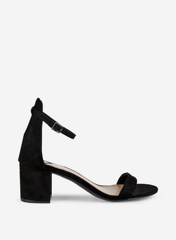 Dorothy Perkins Wide Fit Black 'sinner' Heeled Sandals