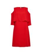 Dorothy Perkins Red Cold Shoulder Shift Dress