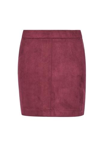 *vero Moda Red Faux Suede Skirt