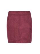 *vero Moda Red Faux Suede Skirt