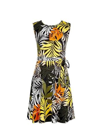 *billie & Blossom Petite Black Tropical Animal Print Dress