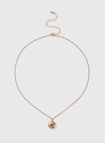 Dorothy Perkins Gold Look January Birth Stone Necklace