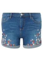 Dorothy Perkins Midwash Ditsy Embroidered Shorts
